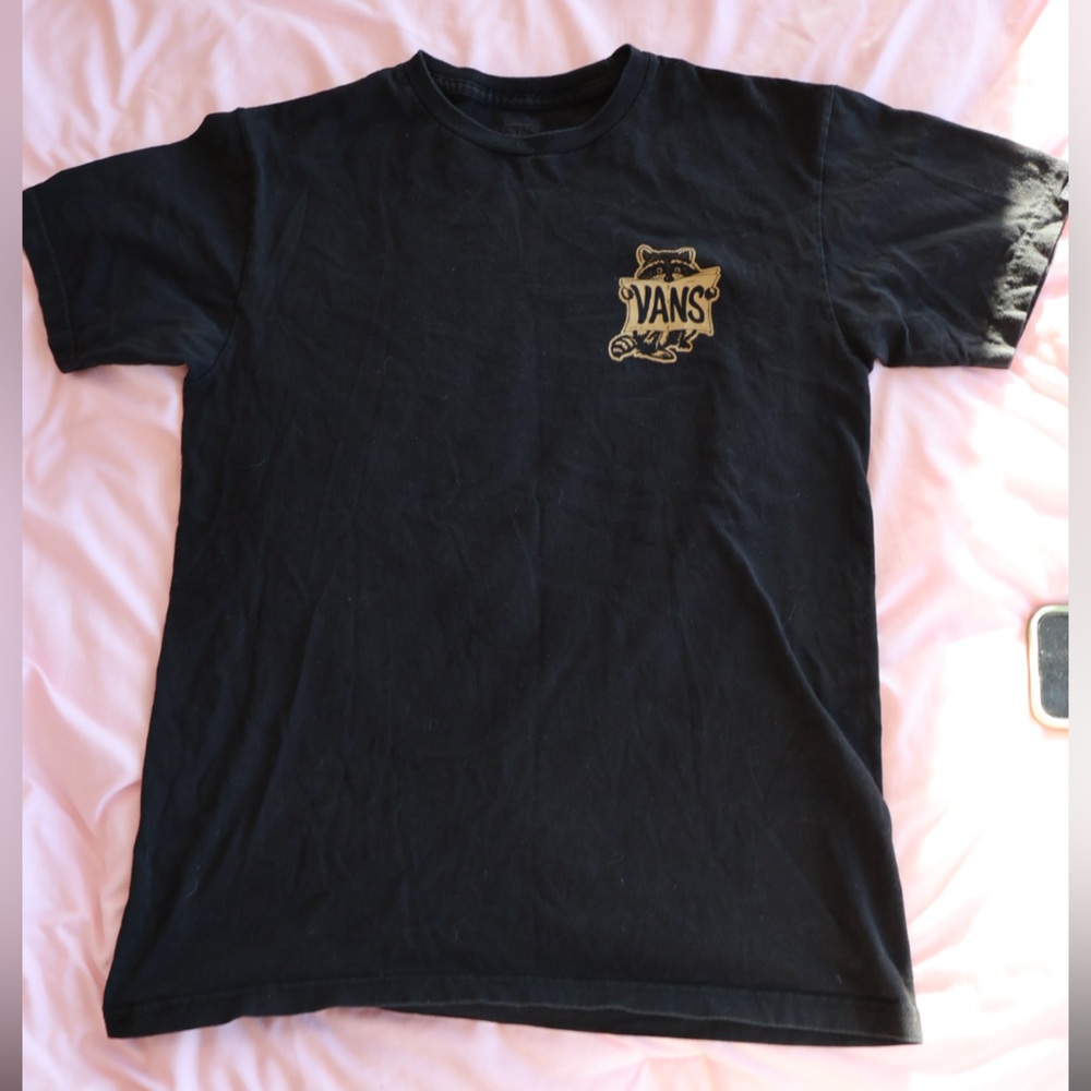 Vans Black Tee with Gold Graphic